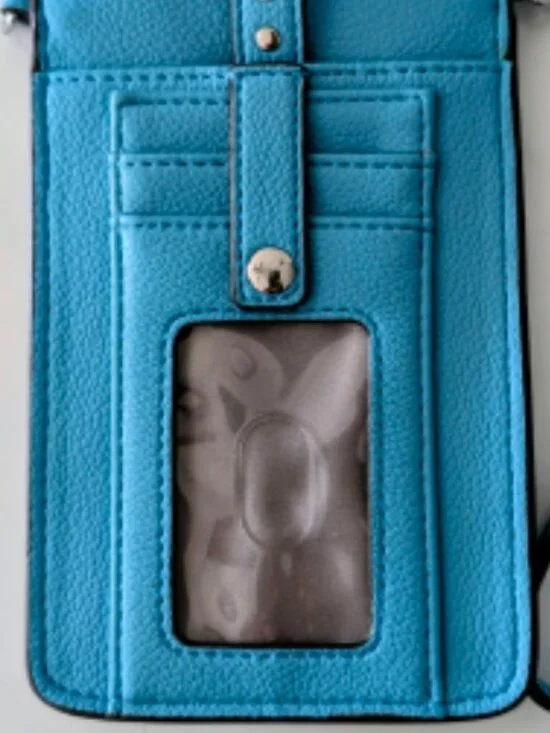Phone card holder crossbody wristlet turquoise - Picture 2 of 2